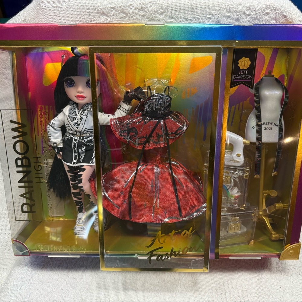 NIB Rainbow High Jett Dawson Doll with Accessories